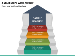 4 Stair Steps With Arrow PPT Slide 2