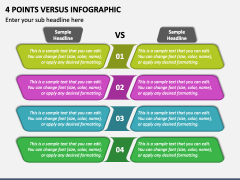 4 Points Versus Infographic PPT Slide 1