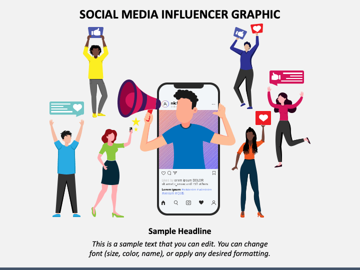 Social Media Influencer Graphic PPT Slide 1