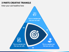 3 Parts Creative Triangle PPT Slide 2