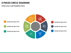 6 Pieces Circle Diagram PPT Slide 2