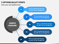 5 Options Bullet Points PPT Slide 2