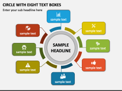 Circle with Eight Text Boxes PPT Slide 1