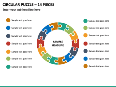 Circular Puzzle – 14 Pieces PPT Slide 2