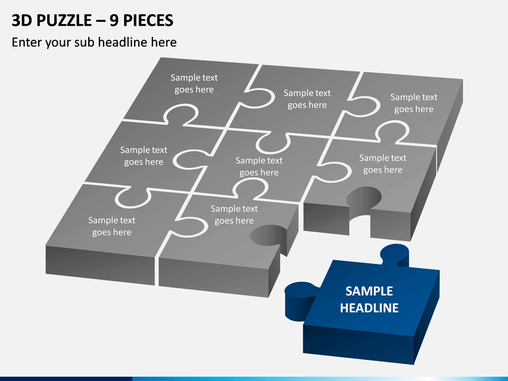 3d Puzzle - 9 Pieces PPT Slide 1
