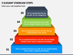 5 Elegant Staircase Steps PPT Slide 1