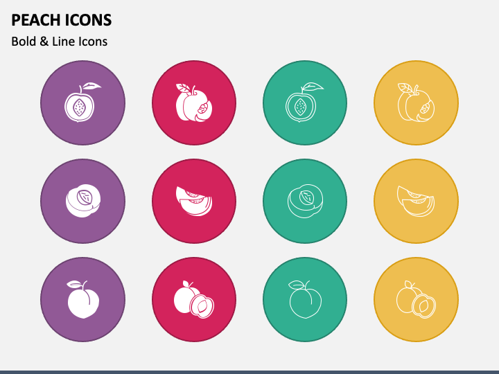 Peach Icons PPT Slide 1
