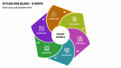 Stylish Fan Blade - 6 Parts PPT Slide 1
