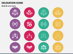 Delegation Icons PPT Slide 1