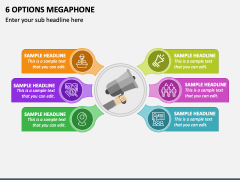 6 Options Megaphone PPT Slide 2