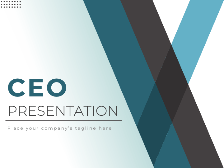 CEO Presentation PPT Slide 1