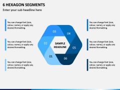6 Hexagon Segments PPT Slide 1