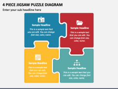4 Piece Jigsaw Puzzle Diagram PPT Slide 1