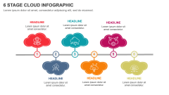 6 Stage Cloud Infographic PPT Slide 1