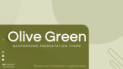 Olive Green Background Theme PPT Slide 1