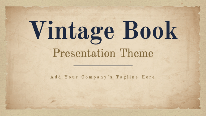 Vintage Book Presentation Theme PowerPoint and Google Slides Template ...