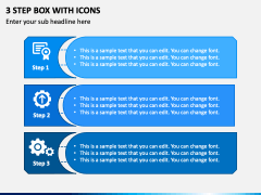 3 Step Box with Icons PPT Slide 2