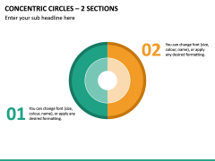Concentric Circles – 2 Sections PPT Slide 2
