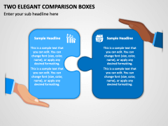 Two Elegant Comparison Boxes PPT Slide 1