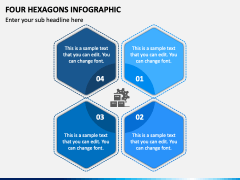 Four Hexagons Infographic PPT Slide 2