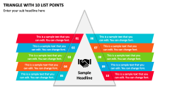 Triangle with 10 List Points PPT Slide 1