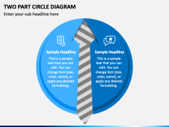 Two Part Circle Diagram PPT Slide 2