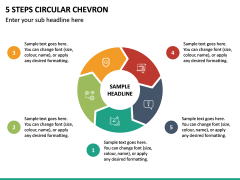 5 Steps Circular Chevron PPT Slide 2