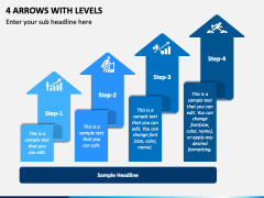 4 Arrows with Levels PPT Slide 1