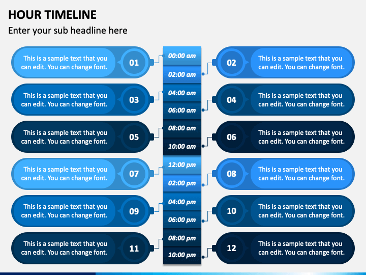 Hour Timeline Powerpoint Template Ppt Slides