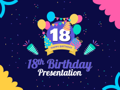 Free - 18th Birthday Presentation Template For PowerPoint And Google Slides