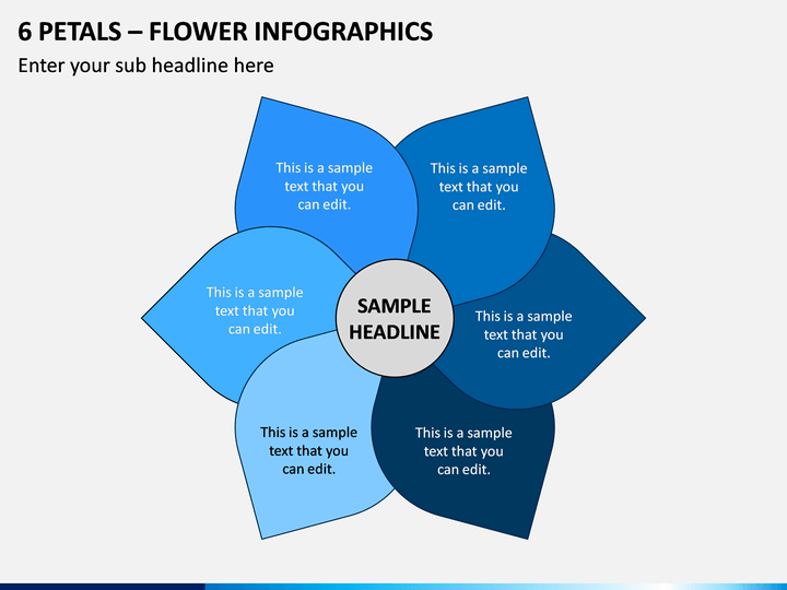 6 Petals - Flower Infographics PPT Slide 1