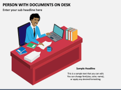 Person With Documents on Desk PPT Slide 1