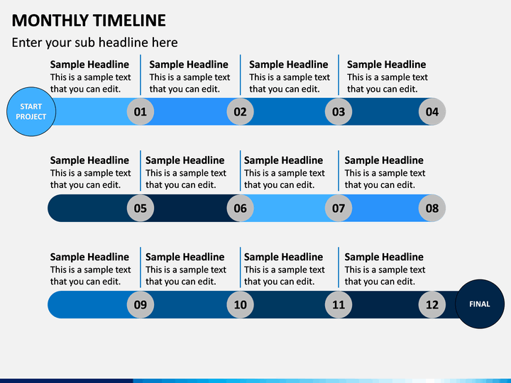 Monthly Timeline PowerPoint Template SketchBubble