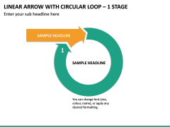 Linear Arrow With Circular Loop - 1 Stage PPT Slide 2