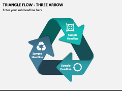 Triangle Flow - Three Arrow PPT Slide 1