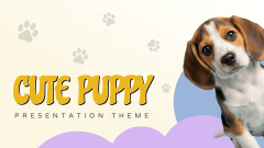 Cute Puppy Theme PPT Slide 1