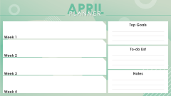 April Planner PPT Slide 2