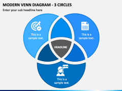 Modern Venn Diagram - 3 Circles PPT Slide 2