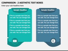 Comparison - 2 Aesthetic Text Boxes PPT Slide 1