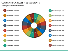 Concentric Circles – 16 Segments PPT Slide 2