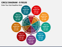 Circle Diagram - 9 Fields PPT Slide 2