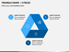 Triangle Shape – 3 Pieces PPT Slide 1