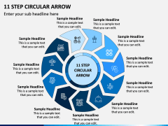 11 Step Circular Arrow PPT Slide 1