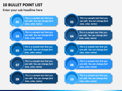 10 Bullet Point List PPT Slide 1