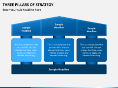 Three Pillars of Strategy PowerPoint Template - PPT Slides