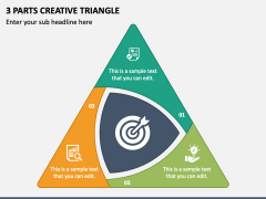 3 Parts Creative Triangle PPT Slide 1