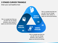 3 Stages Curved Triangle PPT Slide 2