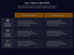 2x3 Table Matrix Animated Presentation - SketchBubble