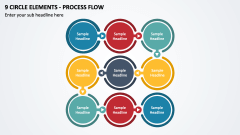 9 Circle Elements - Process Flow PPT Slide 1