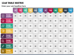 12 by 8 Table Matrix PPT Slide 1